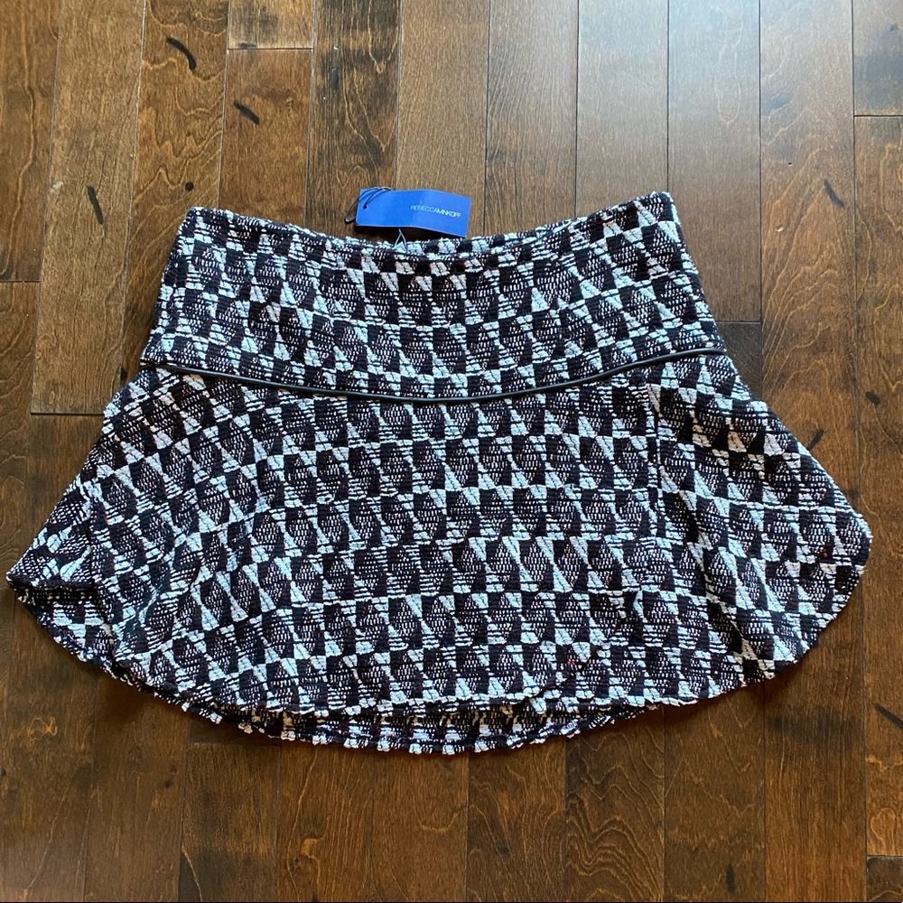 Rebecca Minkoff Mini Skirt Black Red White 8
